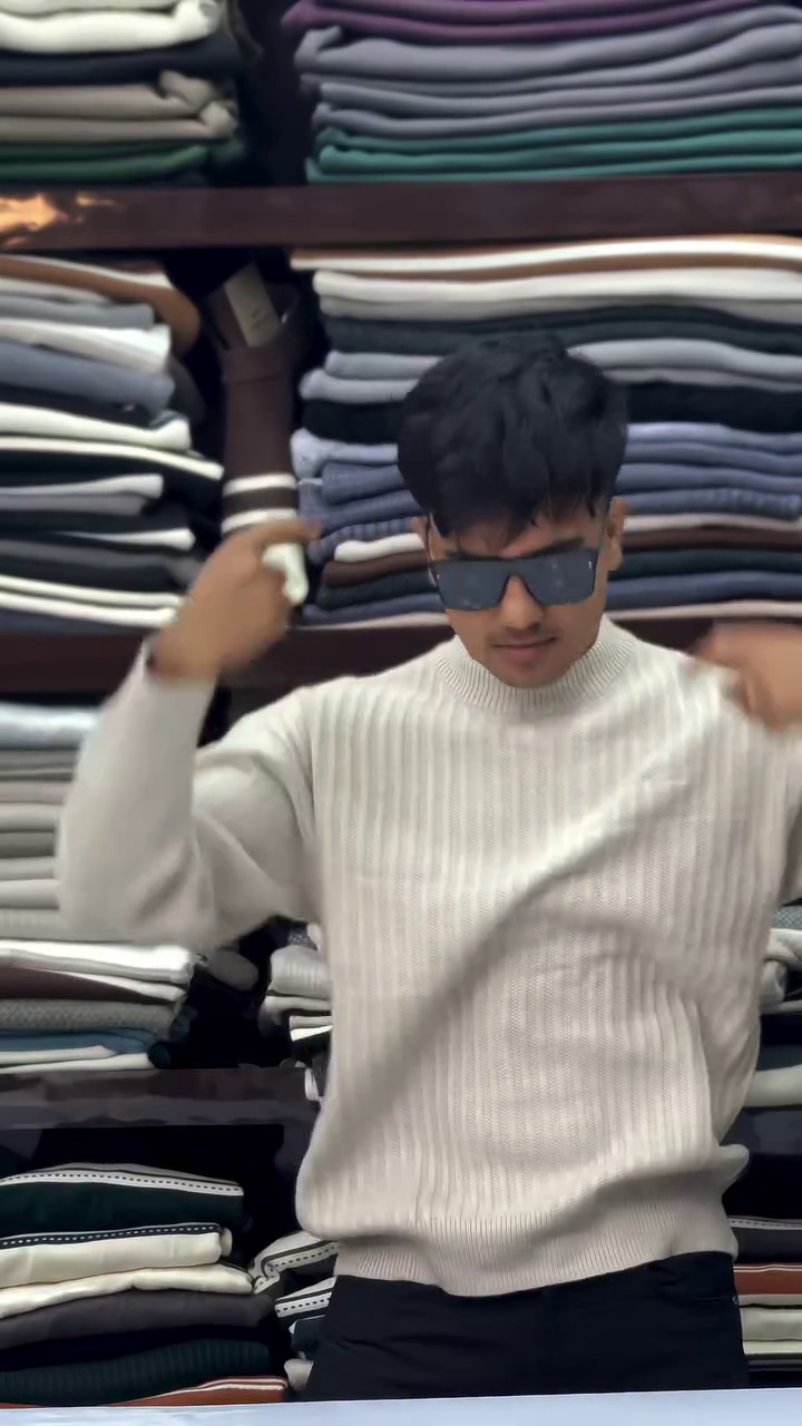 Radiant Rouge Ribbed Luxe Sweater with Midnight Tint Sunglasses – A Statement Ensemble for Bold Souls