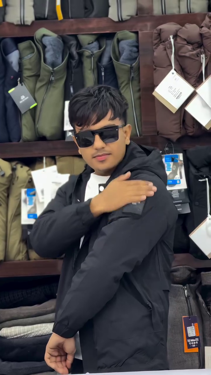 🧥🕶️ “Shadow Luxe” – Brown Hooded Jacket Statement Piece 🧥🕶️