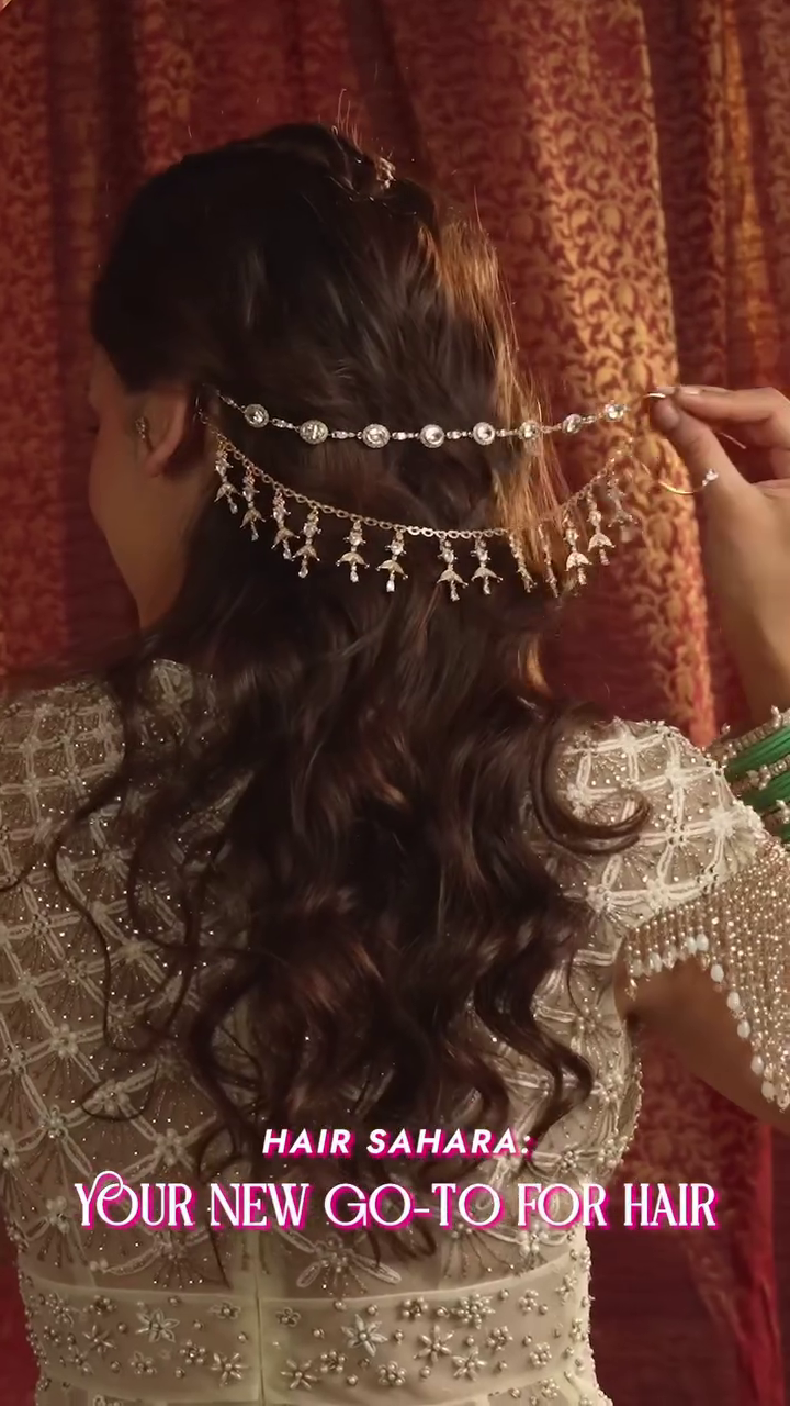 Silver Multi‑Layer Crystal Hair Chain with Side Hooks and Back Drape ‘Sahara’ Inspired Accessory for Bridal & Party Hairstyles” 💎