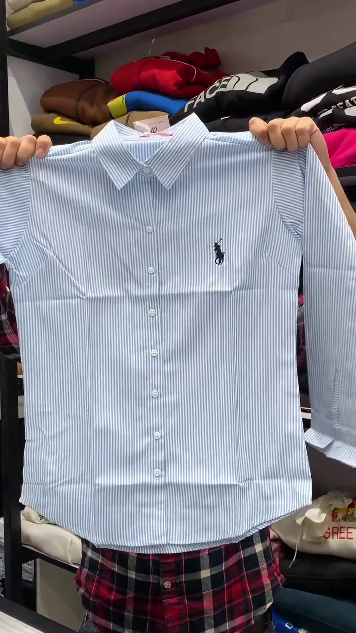 Women’s Pink & White Vertical Stripe Full-Sleeve Button-Down Casual Shirt 👚✨