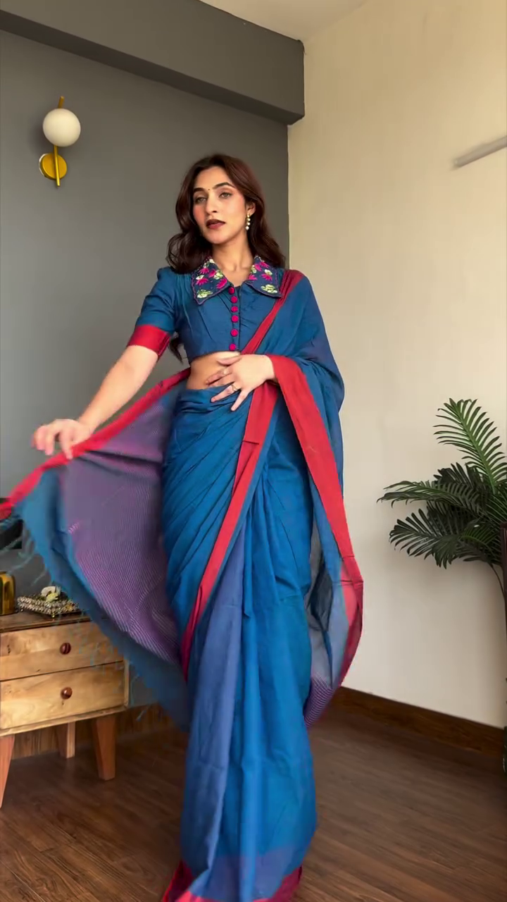 Pink Saree with Light Beige Borders and Intricate Detailing Accessorized with Matching Bangles Elegant Traditional Ensemble 🌸👗🌿✨