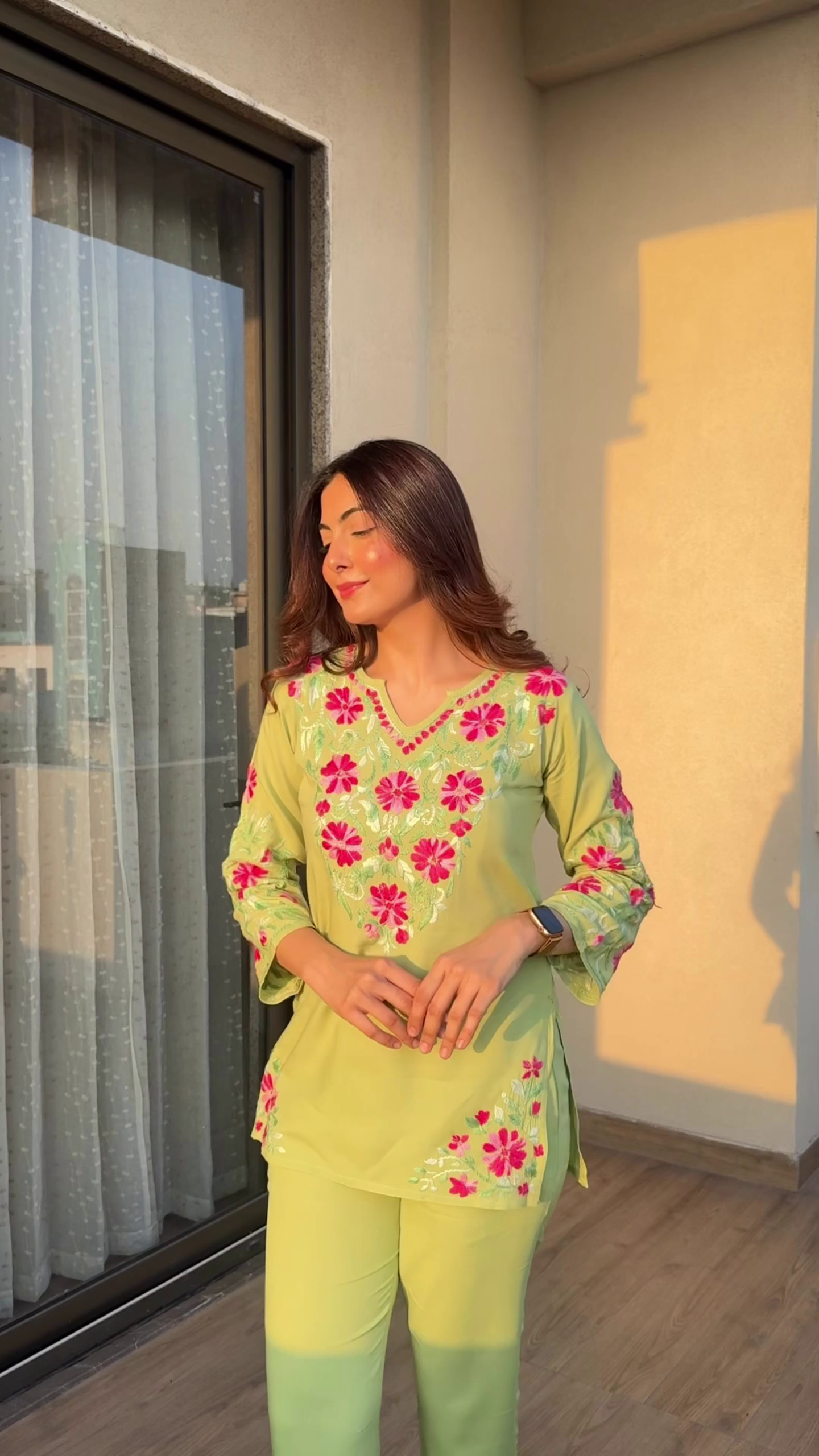 Meadow Bloom Embroidered Kurta Co-Ord Set 🌿🌸✨