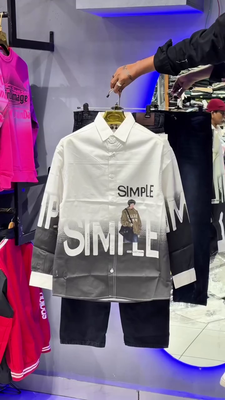 Casual Shirt With Dark Wash Straight Fit Denim Jeans Two Piece Western Outfit Set