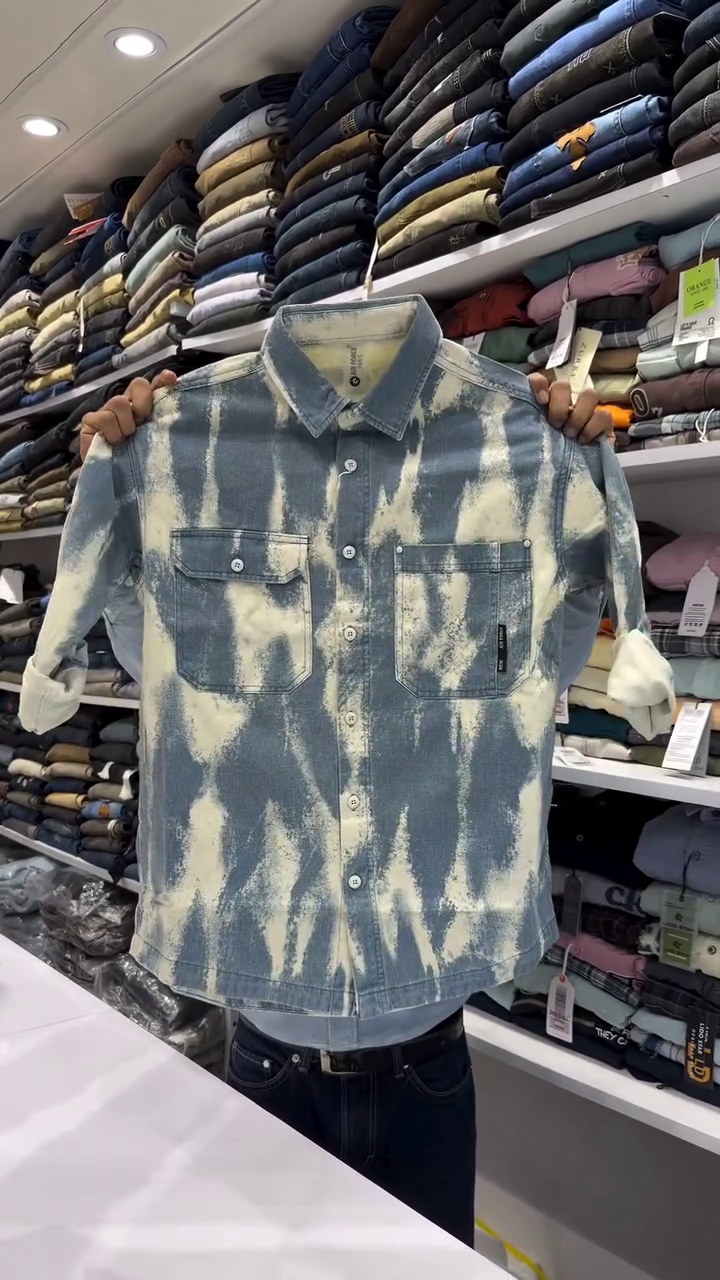 Olive Tie-Dye Utility Shirt with Dual Pockets & Rugged Street Style Vibes 💚🔥👔