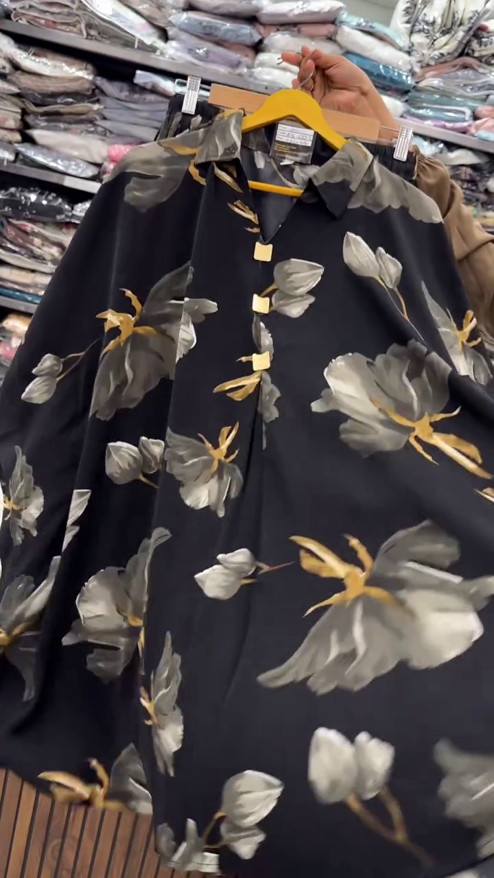 Midnight Bloom Floral Statement Shirt 🌸🖤✨