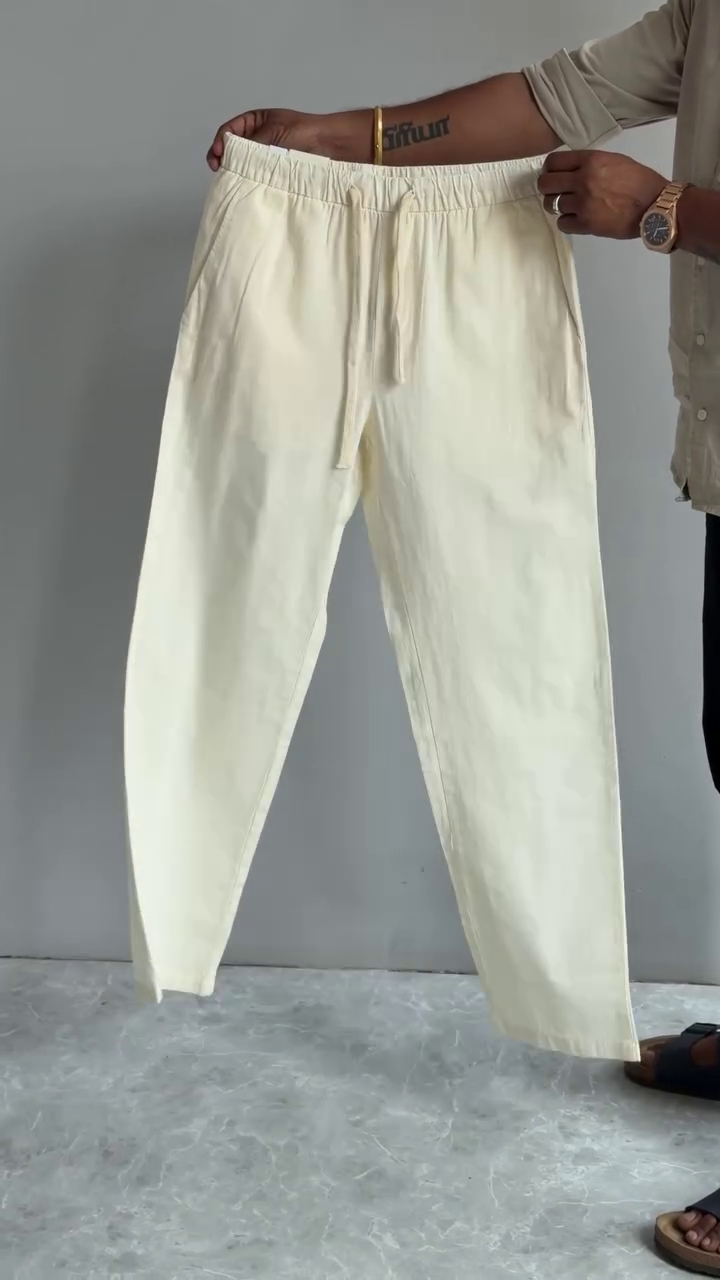 Minimal Comfort Cream Relaxed Fit Trousers 🤍✨🌿