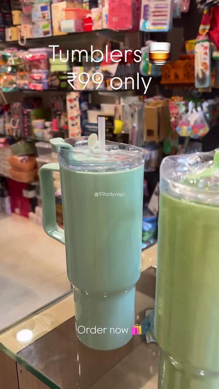 🥤💚 Premium Large Capacity Double-Wall Insulated Travel Tumbler with Handle & Reusable Straw | Leak-Resistant Hot and Cold Beverage Mug for Everyday Use 💚🥤
