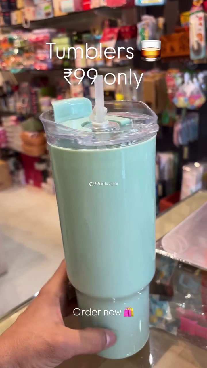 🥤💚 Premium Large Capacity Double-Wall Insulated Travel Tumbler with Handle & Reusable Straw | Leak-Resistant Hot and Cold Beverage Mug for Everyday Use 💚🥤