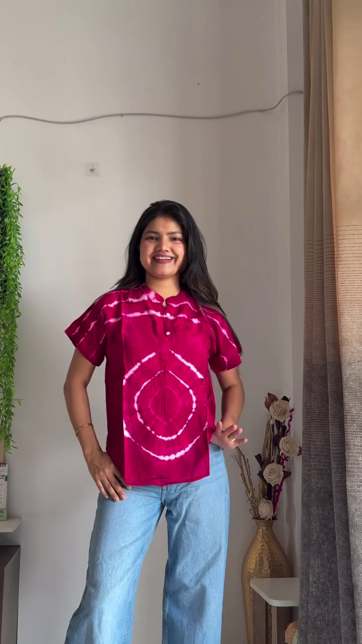 💙🌊 Handcrafted Tie-Dye Cotton Comfort Top for Women | Artistic Short Sleeve Casual Summer Wear Blouse with Relaxed Everyday Fit 🌊💙