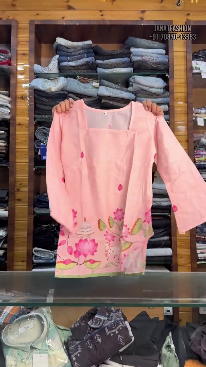 🌼✨ Elegant Daisy Bloom Printed Straight-Cut Casual Kurti for Women | Soft Breathable Everyday Comfort Tunic with Floral Garden Inspired Design & Relaxed Modern Fit ✨🌼